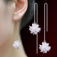 Women's Fashion Sterling Silver Ice Flower Earrings image