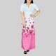 Floral Printed Short-Sleeved Maxi Dress - Pink image