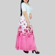 Floral Printed Short-Sleeved Maxi Dress - Pink image
