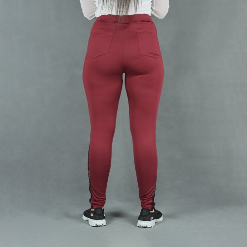 Gothic Sexy Lace Hip Lift Sports Pants - Red image