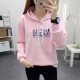 Full Sleeve Printing Winter Trendy Women Hoodie - Pink image