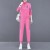 Contrast Stripped Sportswear Loose Two Piece Track Suit - Pink