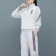 Contrast Stripped Sportswear Loose Two Piece Track Suit - White image