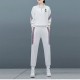 Contrast Stripped Sportswear Loose Two Piece Track Suit - White image