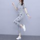 Jogging Two Piece Sports Polyester Women Trick Suite - Grey image