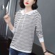 Long-Sleeved Trendy Cotton Fabric Women Hoodie - White image