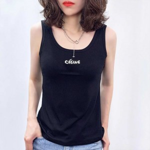 Sports Camisole Soft Breathable Sleeveless Women Tops-Black