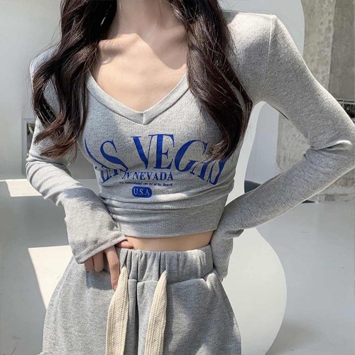 Trendy Slim-Type Long Sleeve Women Winter Sweater - Grey image