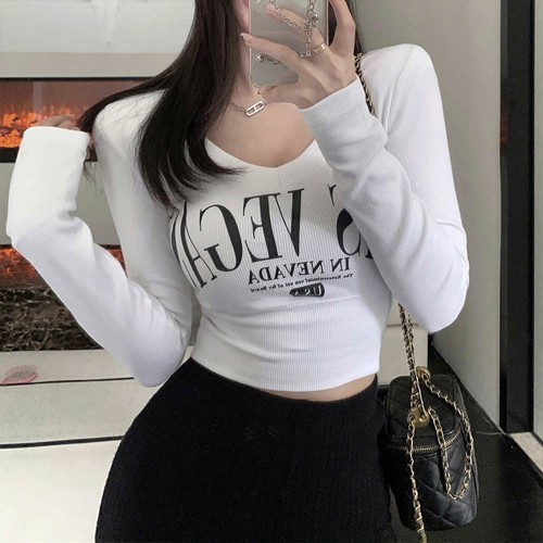 Trendy Slim-Type Long Sleeve Women Winter Sweater - White image
