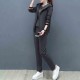 Casual Style Zipper Closure Women Hooded Tracksuit - Grey image