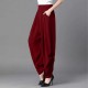 Fabulous Harem High Waist Solid Viscose Women Patiala Pants - Red image