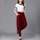 Fabulous Harem High Waist Solid Viscose Women Patiala Pants - Red image