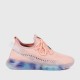 Light Weight Round Toe Lace Up Breathable Sports Sneakers - Pink