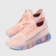 Light Weight Round Toe Lace Up Breathable Sports Sneakers - Pink