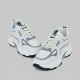 Contrast Color Lace Up Running Platform Booster Sneakers - Grey image