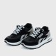 Lace Up Mesh Striped Patchwork Breathable Sports Sneakers - Black image