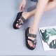 Bohemian Butterfly Hollow Women Wedge Slipper Sandals - Black image