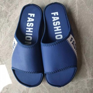 Platform Round Toe Soft Flat Bottom Women Slippers - Blue