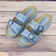 Comfortable Buckle Strips Open Toe Outer Hollow Slippers - Light Blue image
