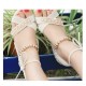 Women Fashion Thick Crust High Wedge Sandals-Cream image