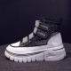 Platform Thick Bottom Mesh Velcro Soft Sole Women Sneakers - Black image