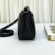 Korean Style Floral Zipper Diagonal Shoulder Bag - Black image