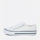 Women White Color With Black Lines Comfty Canvas Shoes For Women image