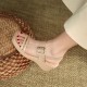 Thick Soled Strapped Square Toe Wedge Women Sandals Beige image