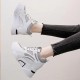  Platform Mesh Round Toe Thick Bottom Breathable Sneakers - Grey image