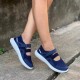 Comfort Shallow Mouth Velcro Closure Flat Casual Shoes - Blue image