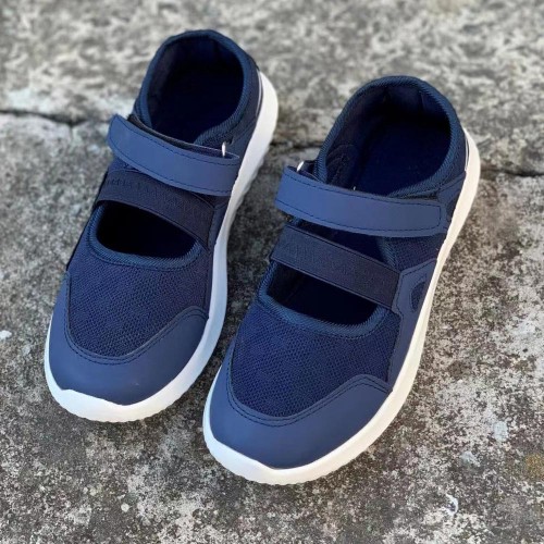 Comfort Shallow Mouth Velcro Closure Flat Casual Shoes - Blue image