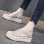 Casual Style Breathable Thick Bottom Pedal Loafer Shoes Beige