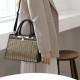 Luxury Adjustable Strappy Zipper Closure Women Tote Hand Bag - Black image