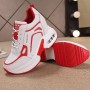 Thick Soled Comfortable Platform Lace Up Women Sneakers Red