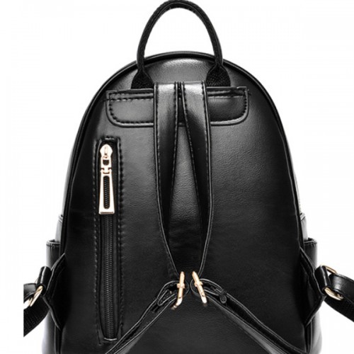 Luxury Sequin Cat Shape Multi Pockets Women Backpack - Black image