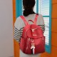  Shoulder Straps Micky Mouse Waterproof Women Travel Backpack - Red image