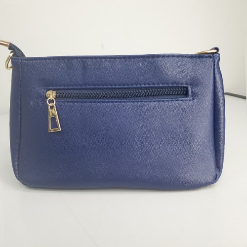 Trendy Adjustable Stripe Rhombic Small Square Messenger Bag - Blue image