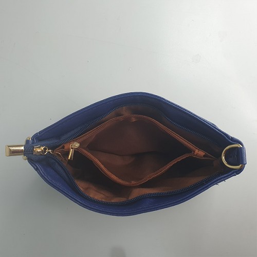 Trendy Adjustable Stripe Rhombic Small Square Messenger Bag - Blue image