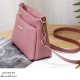 Trendy Adjustable Stripe Rhombic Small Square Messenger Bag - Pink image