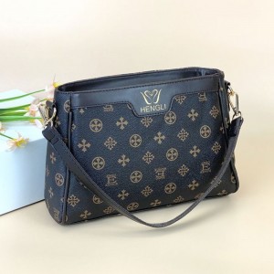 Luxury Floral Pattern Cross Border Detachable Women Hand Bag - Dark Brown