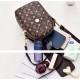 Check Box Micky Mouse Adjustable Strap Flip Women Shoulder Bag - Dark Brown image