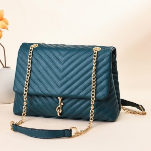 Embossed Wrinkled Convertible Strap Edie Flap Shoulder Bag - Green