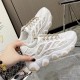 Comfort Round Toe Breathable Lace Up Sports Sneakers - Brown image