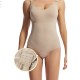 Elastic Breast Support Body Shaper Hip Lifting Bodysuit - Cream image