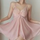 Comfort Knotted Backless Shoulder Strap Women Nightwear - Pink image