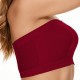 Strapless Mesh Bandeau Tube Top Non Padded Women Bra - Red image