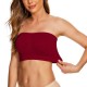 Strapless Mesh Bandeau Tube Top Non Padded Women Bra - Red image