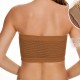 Strapless Mesh Bandeau Tube Top Non Padded Women Bra - Brown image