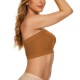 Strapless Mesh Bandeau Tube Top Non Padded Women Bra - Brown image