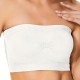 Strapless Mesh Bandeau Tube Top Non Padded Women Bra - White image